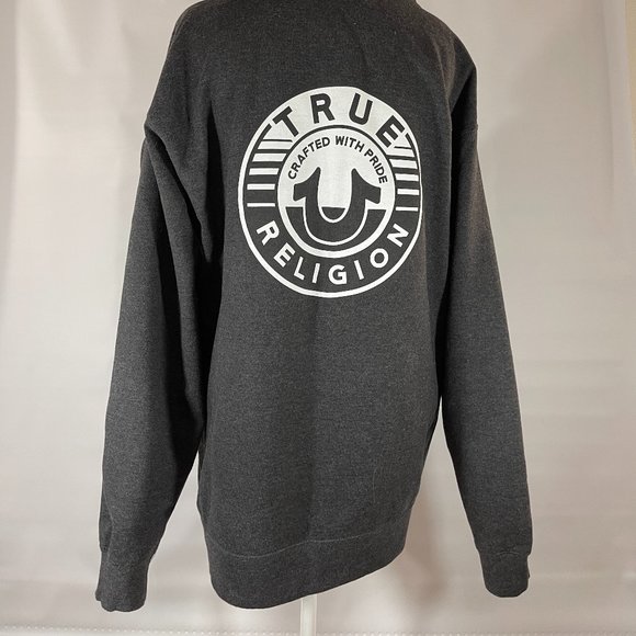 True Religion Hoodie Gray Sz L - Picture 4 of 9